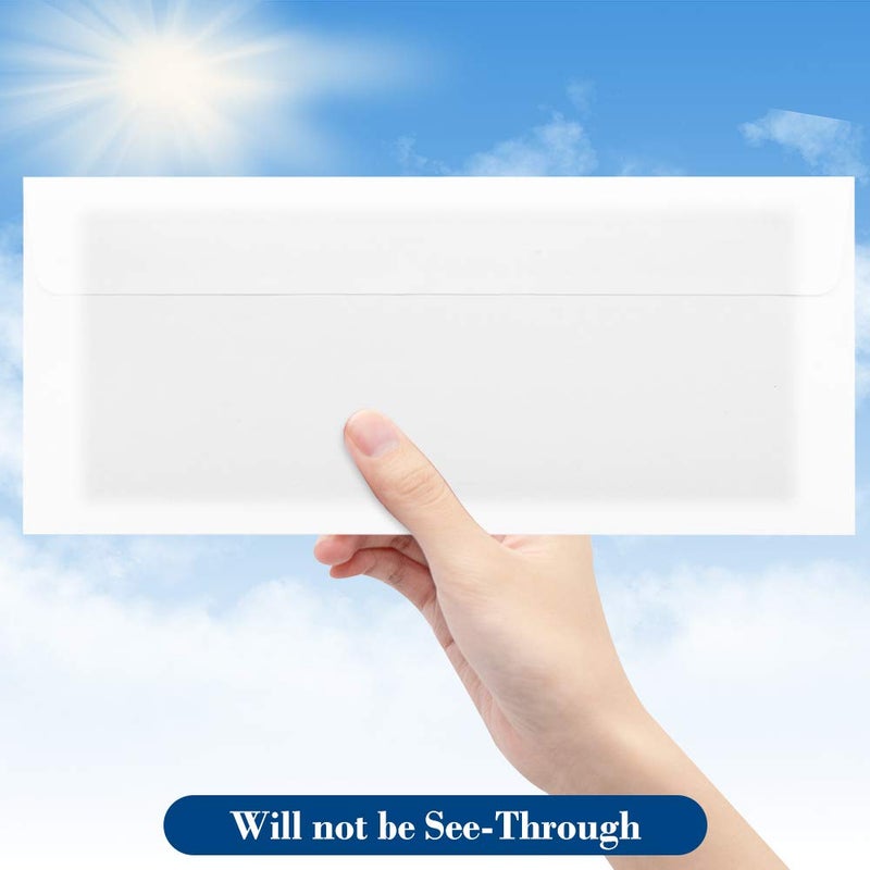ValBox #10 Security Envelopes Self Seal, No. 10 Windowless Security Tint Pattern, Secure Mailing Envelopes, 4-1/8x9-1/2 Inches, 24 LB White Business Envelopes, 200 Count - Image 4